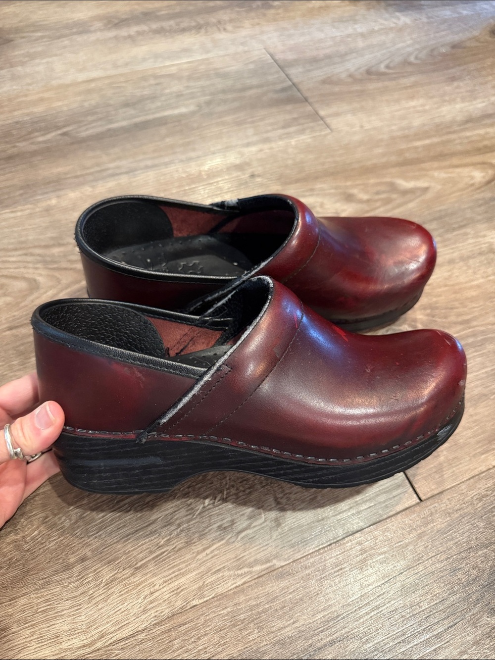 Dansko Burgundy Clog Size 38, 7.5-8